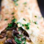 Omelet with mushrooms, onions and mozzarella-3