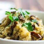 Sauerkraut and mushrooms