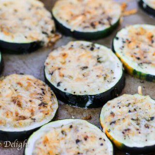 Parmesan crusted zucchini with black pepper