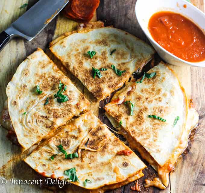 Margarita Pizza Quesadilla