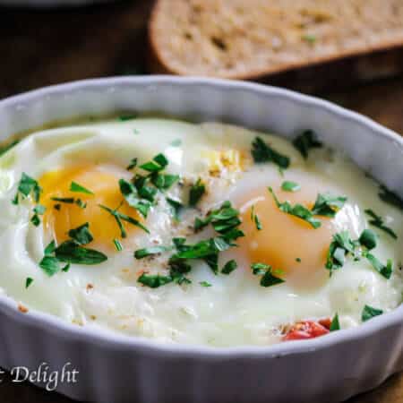 Baked Eggs with Tomatoes and Feta Cheese - Eating European