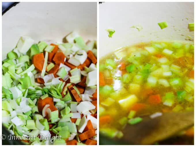 Leftover turkey soup