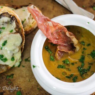 Truffled Butternut Squash and Mushroom Soup