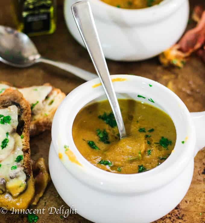 Truffled Butternut Squash and Mushroom Soup