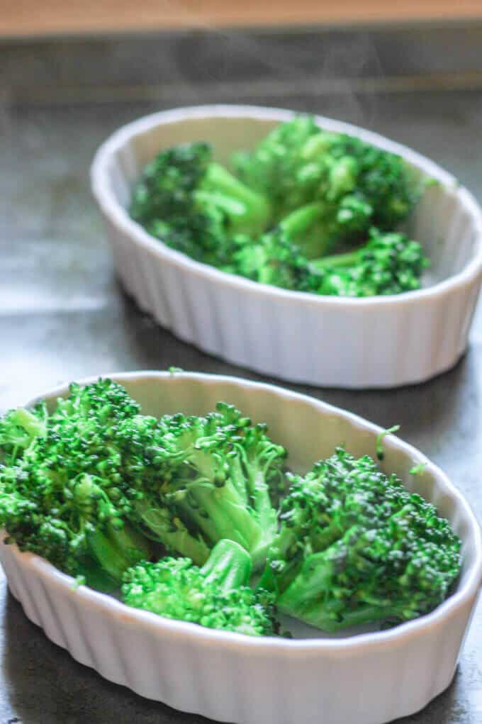 Broccoli in ramekins