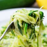 Garlic lemon zucchini noodles