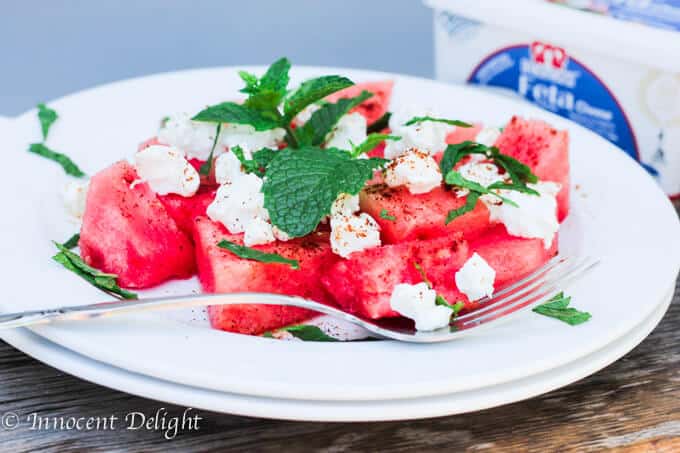 Watermelon Feta and Mint Salad