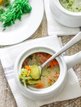 Traditional Polish Dill Pickle Soup