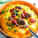 Maple Mashed Sweet Potato with Candid Pecans, Crasins and Chives