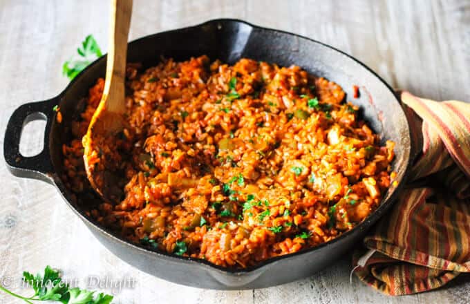 Leftover Turkey Spanish Rice