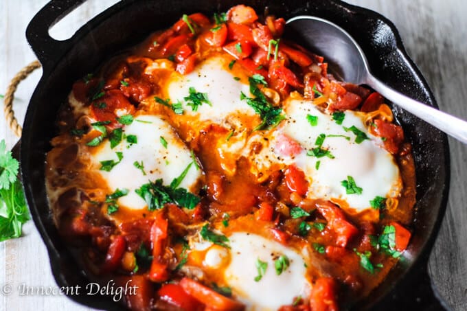 Baked Eggs with Tomatoes and Feta Cheese - Eating European