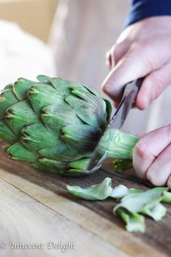 Perfectly trimmed and steamed Artichokes