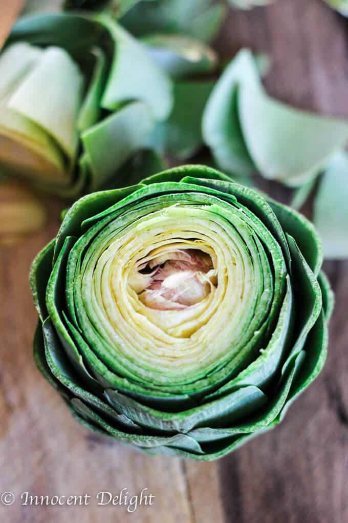 Perfectly trimmed and steamed Artichokes