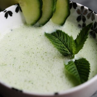 Chilled Cucumber Mint Soup with Kefir Recipe - perfect refreshing summer chilled soup with great flavors. Packed with healthy probiotics and tons of vitamins and minerals.