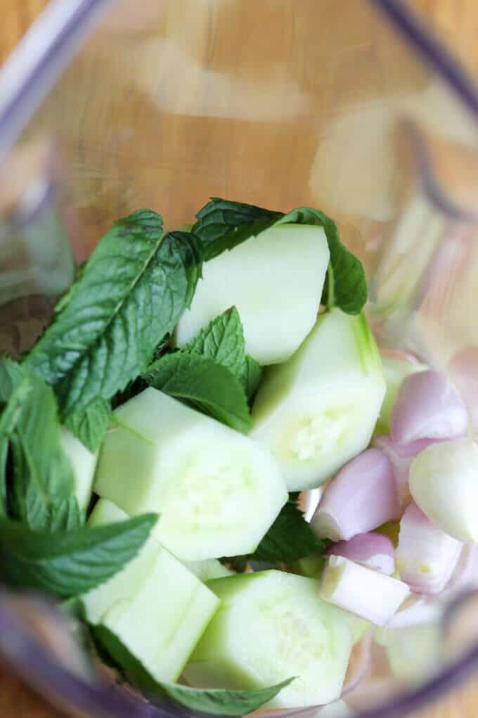 Chilled Cucumber Mint Soup with Kefir Recipe - perfect refreshing summer chilled soup with great flavors. Packed with healthy probiotics and tons of vitamins and minerals.