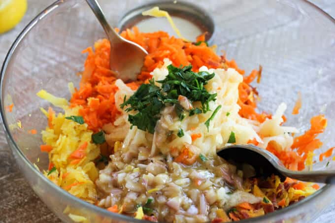 Rainbow Carrots Apple Slaw - delicious, healthy and crunchy fall slaw with the best seasonal apple and rainbow carrots that can be served with any main course.