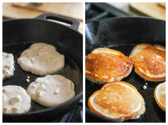 Polish Fluffy Apple Pancakes - Racuchy - these little golden breakfast treats are super delicious, easy to make and every kid will love them. 