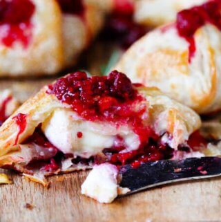 Raspberry Brie En Croute with Toasted Walnuts