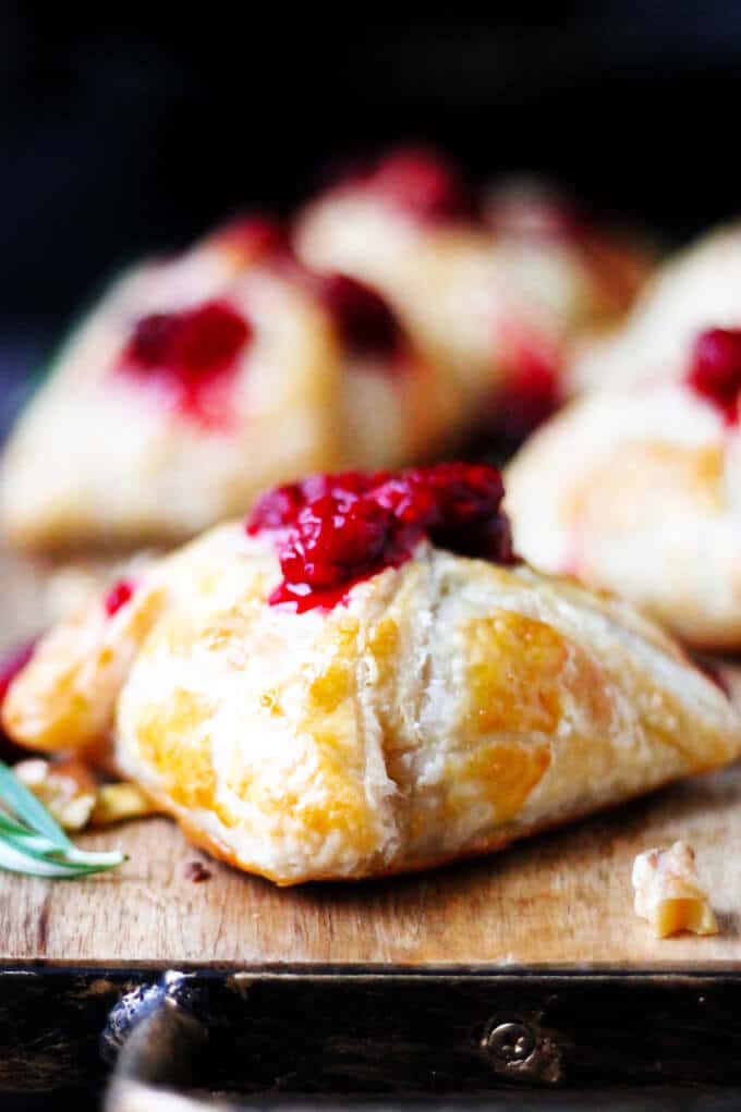 Raspberry Brie En Croute with Toasted Walnuts