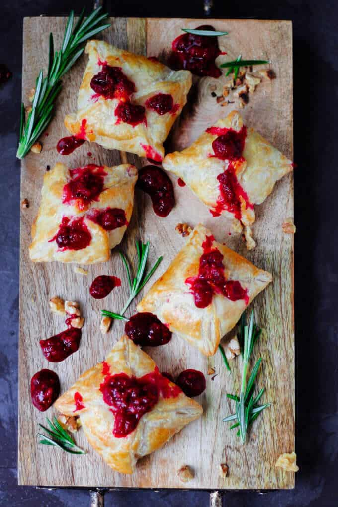 Raspberry Brie En Croute with Toasted Walnuts