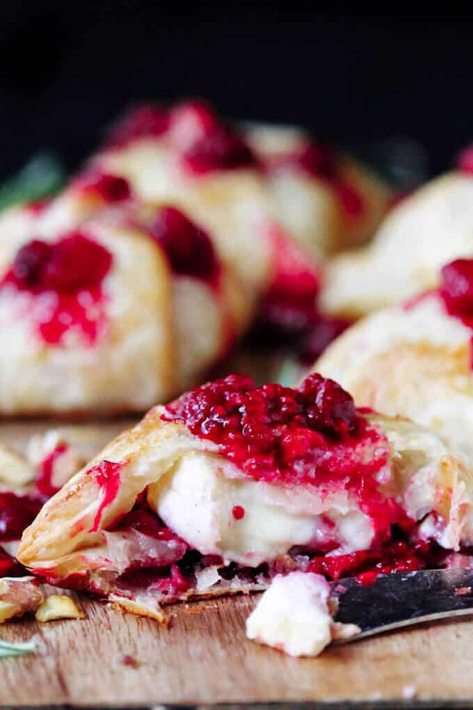 Raspberry Brie En Croute with Toasted Walnuts