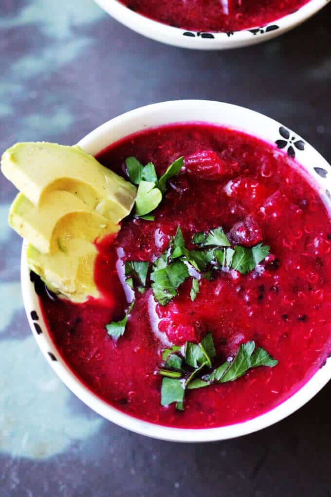 Beets Quinoa Avocado Soup - Powerhouse of nutrients