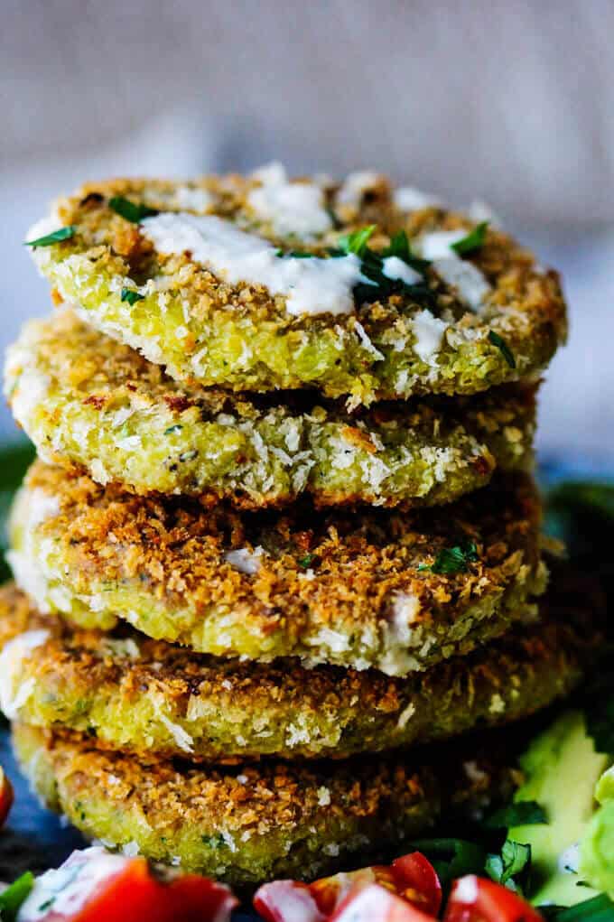 These Chickpea Egg Fritters with Tahini Sauce is a vegetarian treat for either lunch or dinner. It can be served with simple side veggies like avocados, greens and tomatoes, and in a pita bread or on a bun. The choice is yours. 