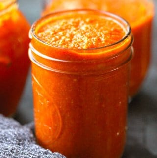 Romesco Sauce - Spanish smoky pepper and tomato sauce that can be served with fish, meat or vegetables.