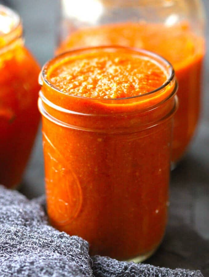 Romesco Sauce - Spanish smoky pepper and tomato sauce that can be served with fish, meat or vegetables.