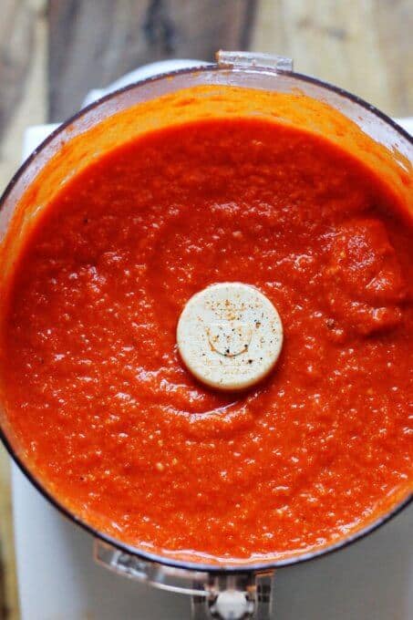 Romesco Sauce - Spanish smoky pepper and tomato sauce that can be served with fish, meat or vegetables.