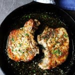 Brown Sugar Pork Chops with Garlic and Herbs are as delicious as they sound. The sweet brown sugar sauce is perfectly balanced by garlic and dried herbs like thyme and oregano. Juicy pork chops dish that comes together in no time.