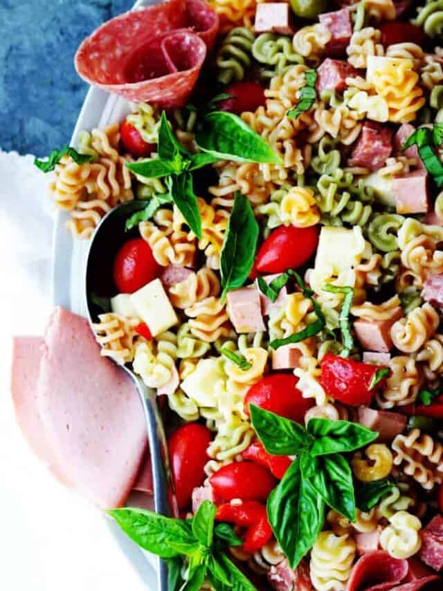 A Perfect Blend of Savory and Sweet Antipasto Pasta Salad with Apple