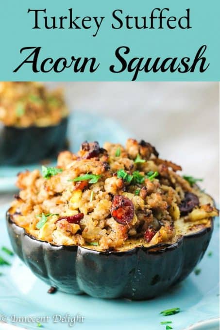 Turkey Stuffed Acorn Squash – all fall flavors in one dish - Eating ...