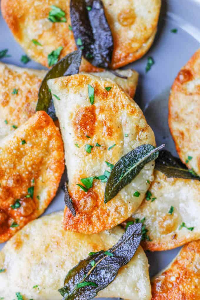 Roasted Butternut Squash Feta Pierogi