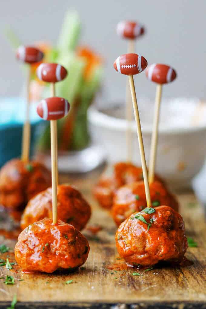 Buffalo Turkey Meatballs – Game Day Appetizer