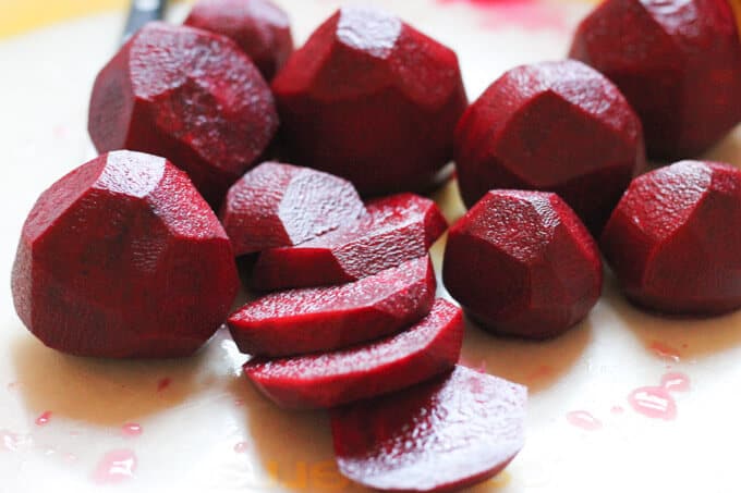 How to make beet kvass - cut up beets