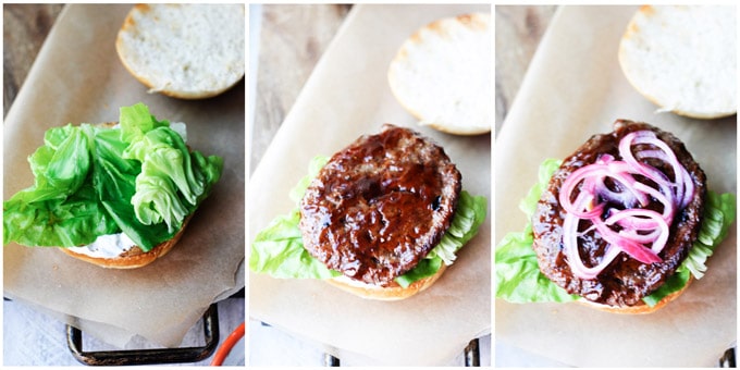 Assembling smoky burgers step by step