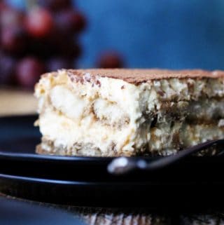 Classic Tiramisu on a plate