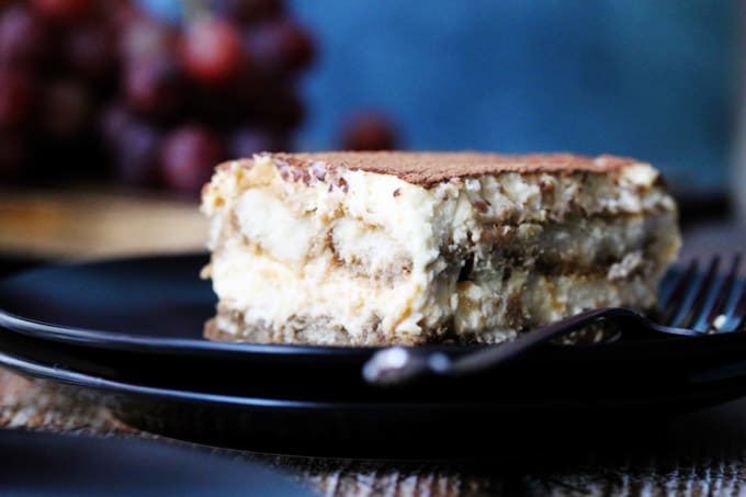 Classic Tiramisu on a plate