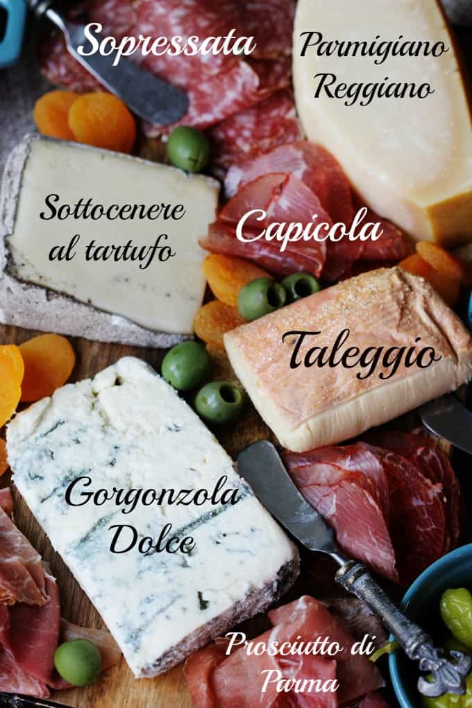 Italian meat and cheese board