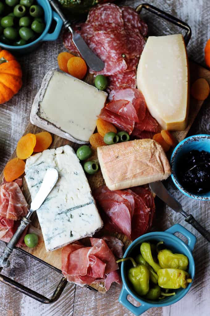 Italian meat and cheese board