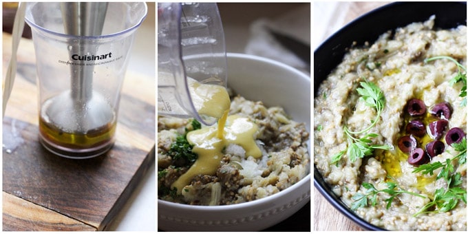 Process of making Greek Eggplant dip