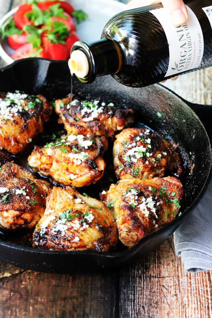 Olive Oil Chicken Thighs Mediterranean Style Eating European