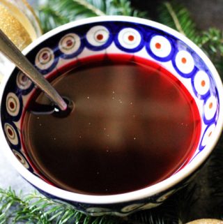 On Christmas Eve, traditional Polish borscht