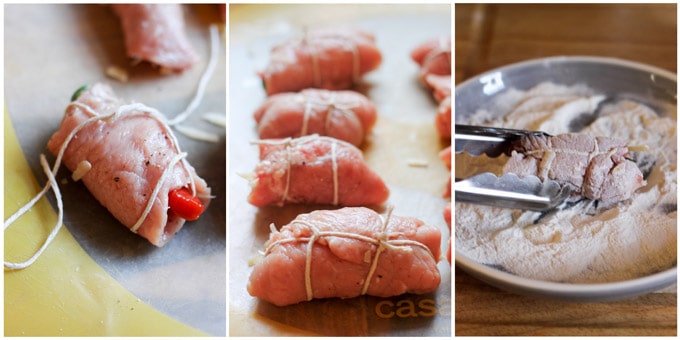 Steps to make veal rollatini 