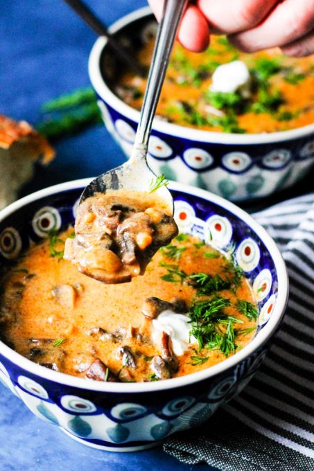 Hungarian Mushroom Soup with Fresh Dill - Eating European