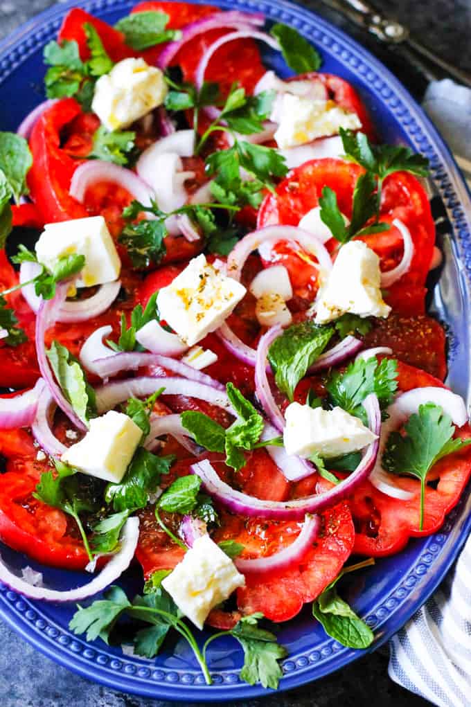 Tomato Feta Salad (Easy Mediterranean Side Dish)