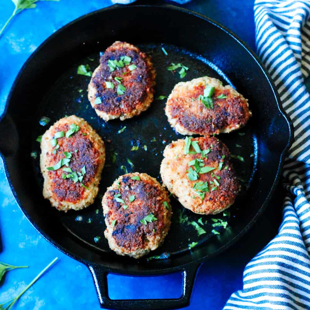 Polish Meatballs in a skillet