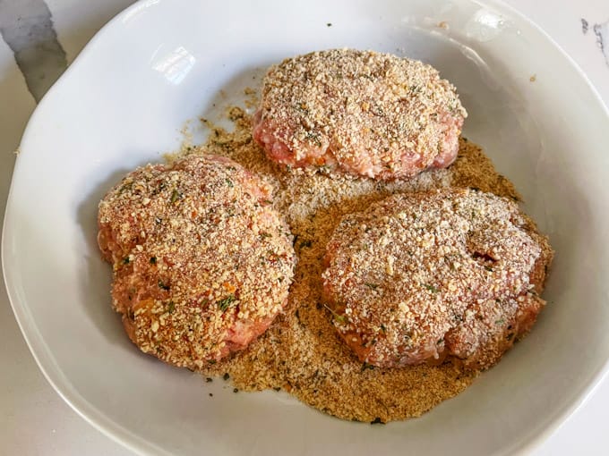 Polish meatballs covered in breadcrumbs