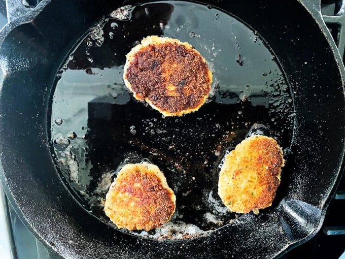 Frying Polish Meatballs